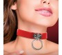 Cinderella Collar with Ring Vegan Leather One Size