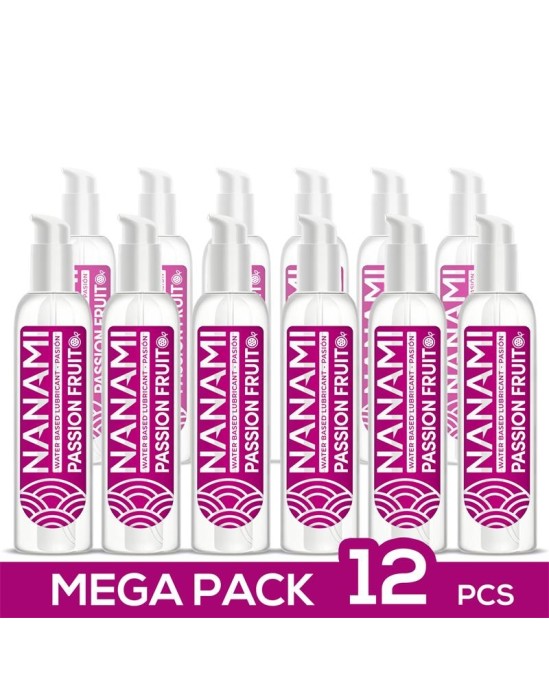 Nanami Pack de 12 Water Based Lubricant Passion Fruit 150 ml