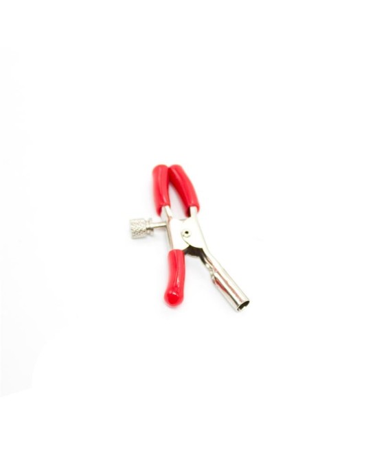 Latetobed Bdsm Line Metal Single Nipple Clamp Red