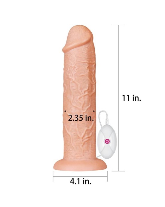 Lovetoy Dildo King 11 ar vibrācijas mīkstumu