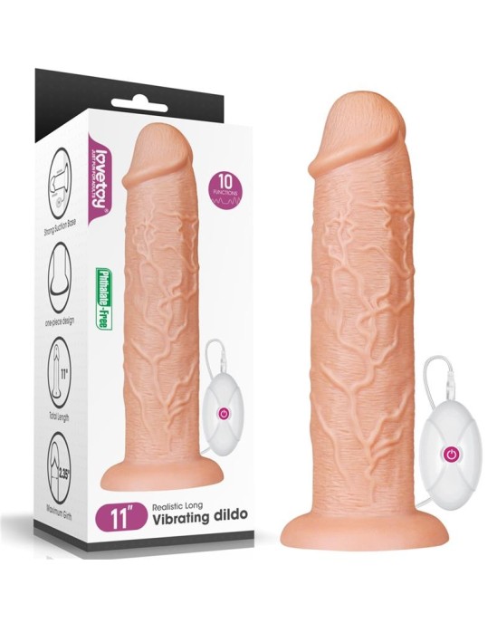 Lovetoy Dildo King 11 ar vibrācijas mīkstumu