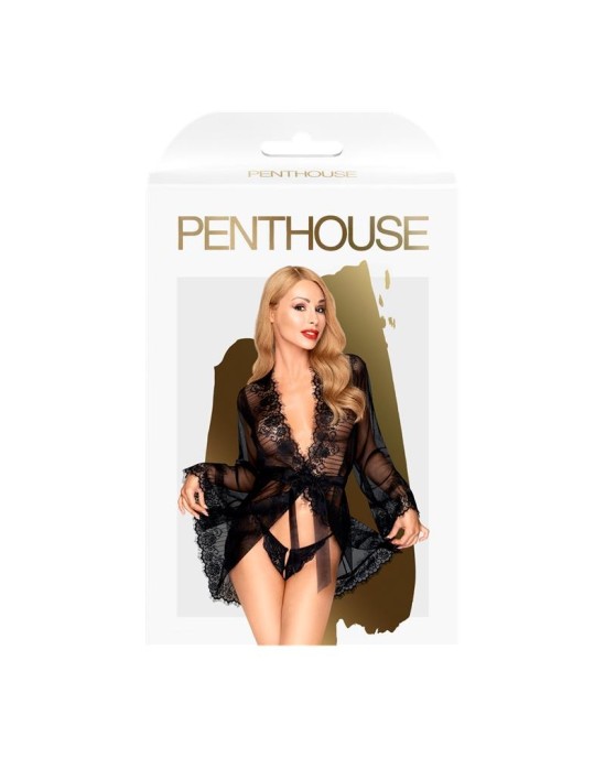 Penthouse Kimono Hypnotic Power Black