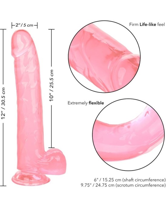 California Exotics CALEX IZMĒRS QUEEN DILDO - ROZĀ 25,5 CM