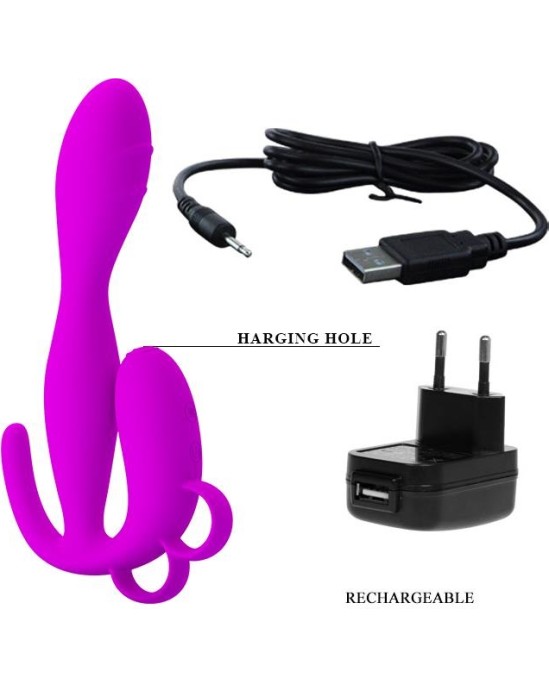 Prettylove Pretty Love Butt Plug Flowery Purple