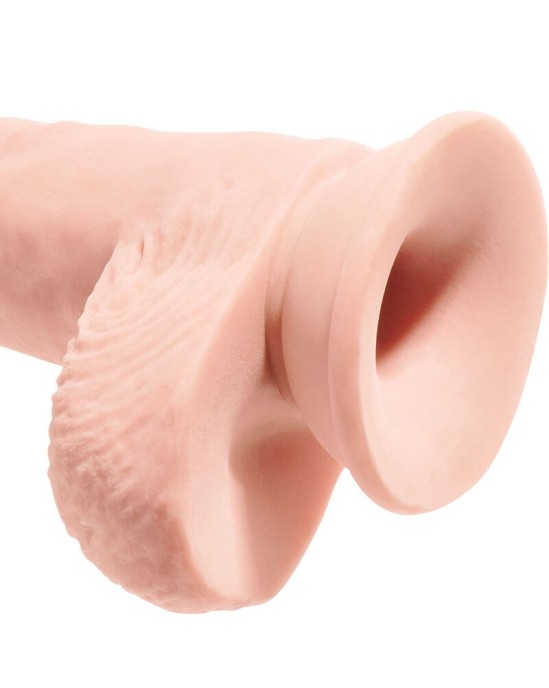 King Cock REĀLISTS PENIS AR Bumbiņām 19,4 CM GAISMA