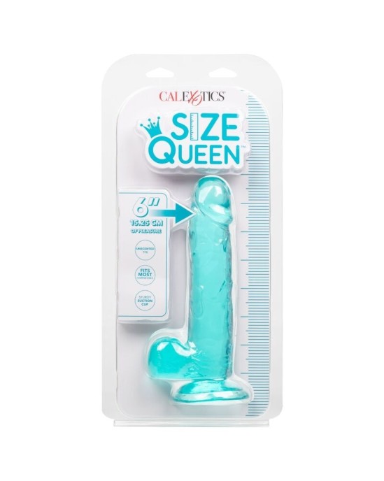 California Exotics CALEX SIZE QUEEN DILDO - BLUE 15.3 CM