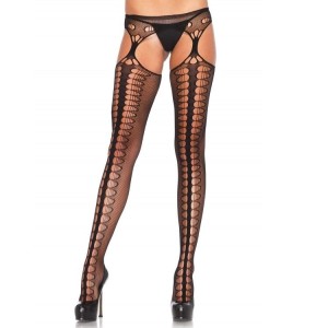 Leg Avenue Hosiery LEG AVENUE zeķbikses AR PRIEKŠVIETNI EKSKLUZĪVI MELNĀ