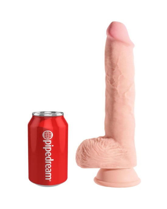 King Cock REĀLISTS PENIS AR Bumbiņām 19,4 CM GAISMA