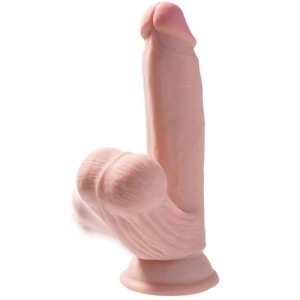 King Cock Plus 3D GAILES ŠŪGOŠANAS Bumbiņas 15,2 CM - GAIŠA ĀDA