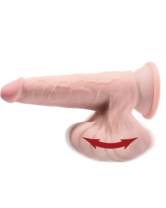 King Cock Plus 3D COCK SWINGING BALLS 15.2 CM - LIGHT SKIN