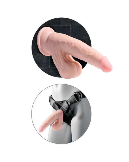 King Cock Plus 3D COCK SWINGING BALLS 15.2 CM - LIGHT SKIN