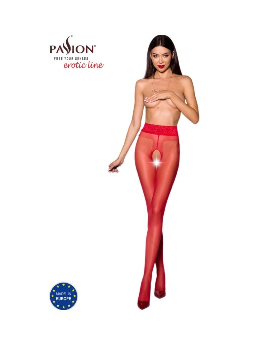 Passion Woman Garter & Stock PASSION - TIOPEN 001 STOCKING RED 1/2 (20 DEN)