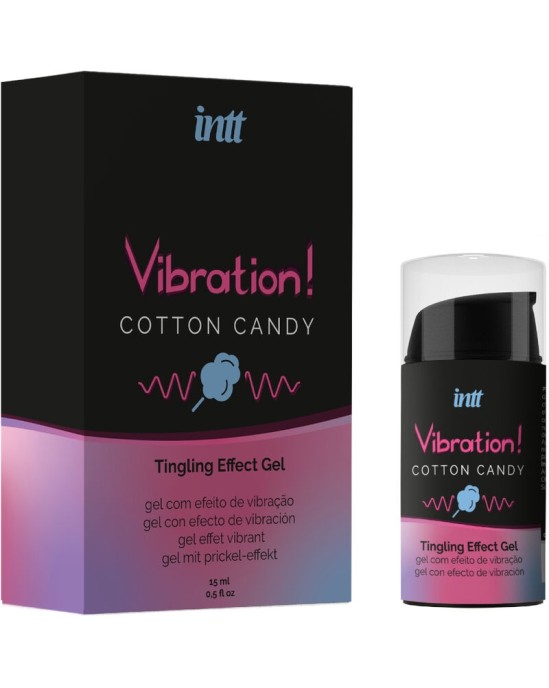 Intt Unisex Arousal Gel INTT - UNISEX VIBRATING EFFECT GEL COTTON CANDY 15 ML