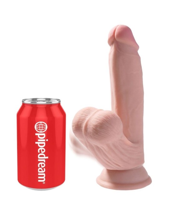 King Cock Plus 3D COCK SWINGING BALLS 15.2 CM - LIGHT SKIN