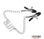 Latetobed Bdsm Line Nipple clamps with Chain - Slut