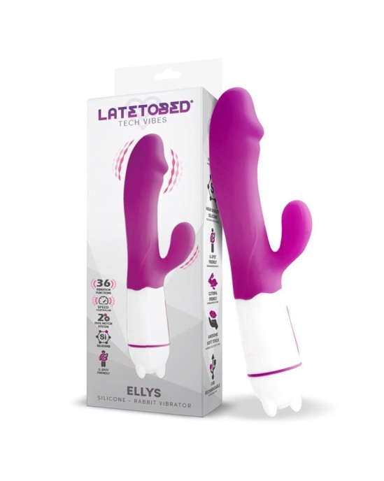 Latetobed Ellys USB Vibration 36 Funkcijas Silikona violets