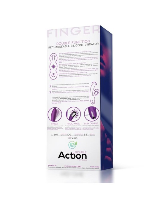 Action No. Two Finger Vibrator with Rotating Wheel