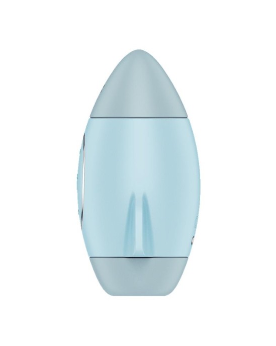 Satisfyer Mission Control Clit Sucker and Vibe Blue