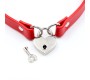 Cinderella Collar with Heart Lock Vegan Leather One Size