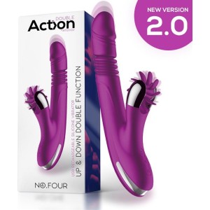 Action Nr. Četri uz augšu un uz leju vibrators ar rotējošu riteni