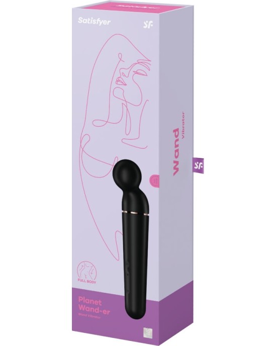 Satisfyer Wand APMIERINĀTĀJS - PLANET WAND-ER VIBRATORS MASAGER BLACK