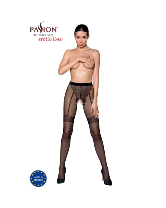 Passion Woman Garter & Stock PASSION — TIOPEN 016 STOCKING BLACK 1/2 (20 DEN)