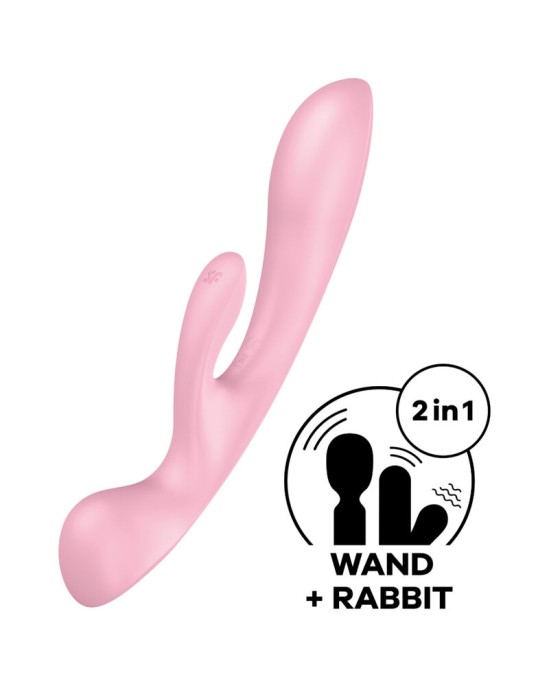 Satisfyer Vibrator SATISFYER - TRIPLE OH HYBRID VIBRATION РОЗОВЫЙ