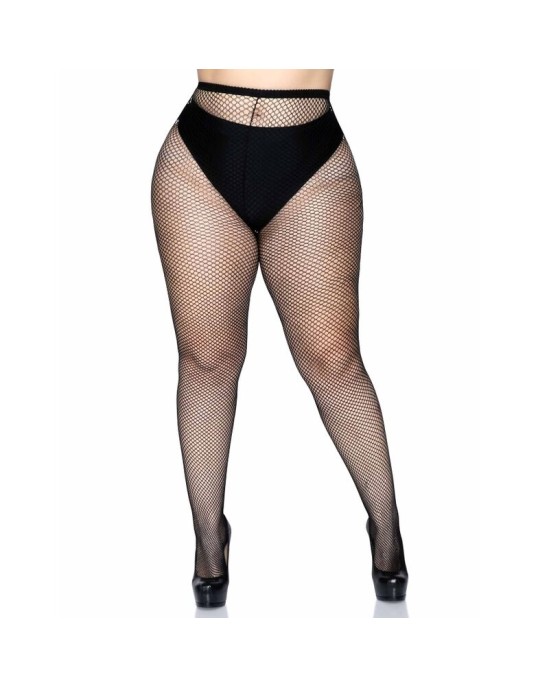 Leg Avenue Hosiery LEG AVENUE FISHNET PANTYHOSE PLUS SIZE