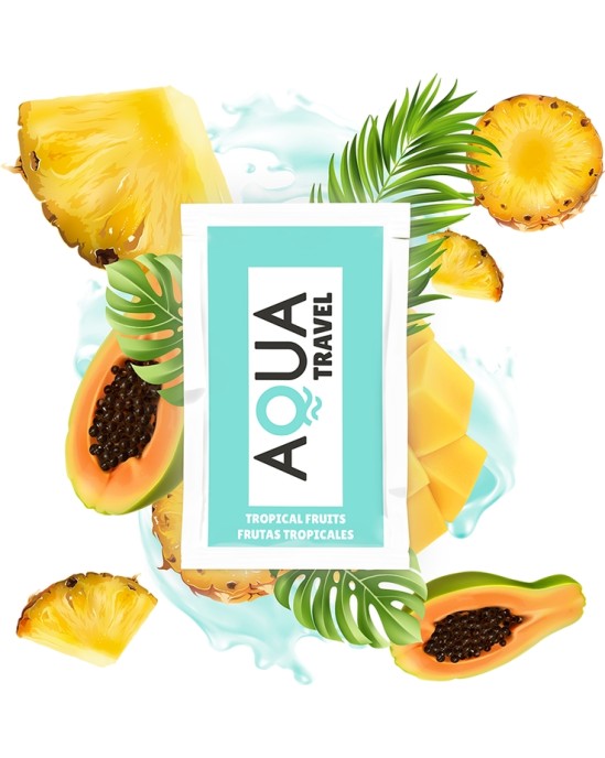 Aqua Travel TROPICAL FRUITS FLAVOUR WATERBASED LUBRICANT 6 ML