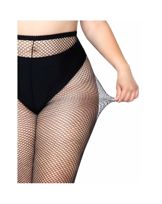 Leg Avenue Hosiery LEG AVENUE FISHNET PANTYHOSE PLUS SIZE