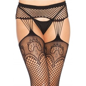 Leg Avenue Hosiery ЧУЛКИ СЕТОЧНЫЕ ЧУЛКИ LEG AVENUE С ПОДВЯЗКАМИ