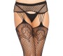 Leg Avenue Hosiery LEG AVENUE NET STOCKINGS WITH GARTER LINES