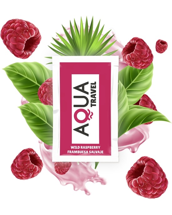 Aqua Travel WILD RASPBERRY FLAVOUR WATERBASED LUBRICANT 6 ML