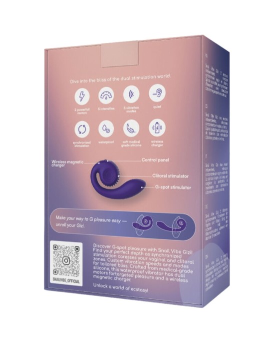 Snail Vibe GIZI DUAL STIMULATOR PURPLE