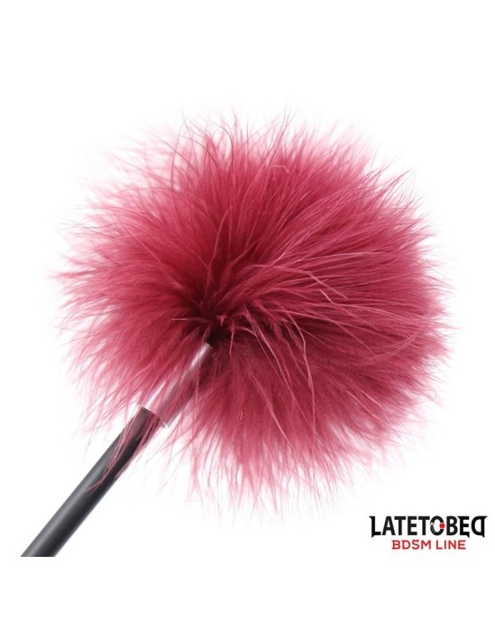 Latetobed Bdsm Line Feather Tickler and Rose Shape Paddle