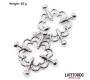 Latetobed Bdsm Line Metal Nipple Clamps Adjustable