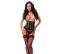 Amorable Rimba Waist Corset, G-String and Stockings Black