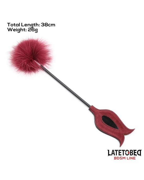 Latetobed Bdsm Line Feather Tickler and Rose Shape Paddle