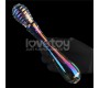 Lovetoy Glow in Dark Glass Dildo Twilight Gleam Twin Pleasures