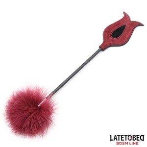 Latetobed Bdsm Line Feather Tickler and Rose Shape Paddle