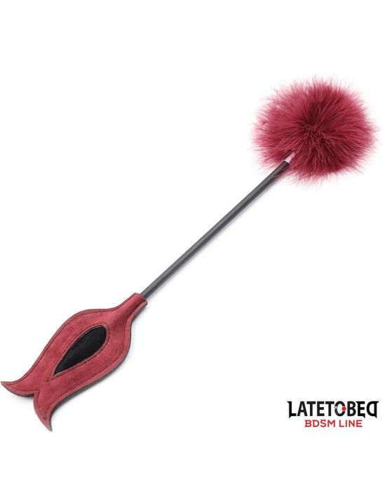 Latetobed Bdsm Line Feather Tickler and Rose Shape Paddle