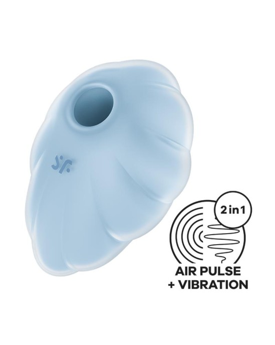 Satisfyer Cloud Dancer Clit Sucker and Vibe Blue