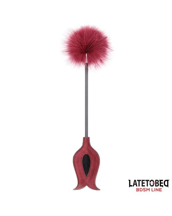 Latetobed Bdsm Line Feather Tickler and Rose Shape Paddle