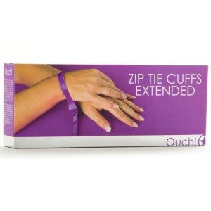 Ouch! DISPOSABLE ZIP TIE CUFFS EXTENDED PURPLE