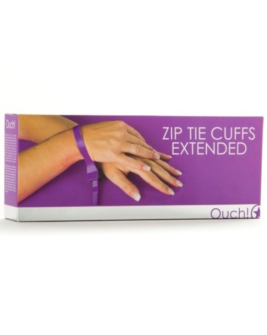 Ouch! DISPOSABLE ZIP TIE CUFFS EXTENDED PURPLE