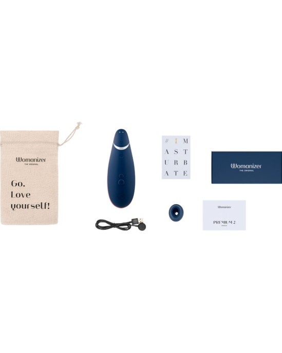 Womanizer PREMIUM 2 CLITORAL STIMULATOR BLUEBERRY