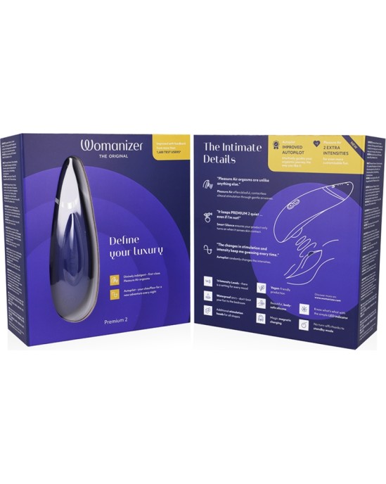 Womanizer PREMIUM 2 CLITORAL STIMULATOR BLUEBERRY