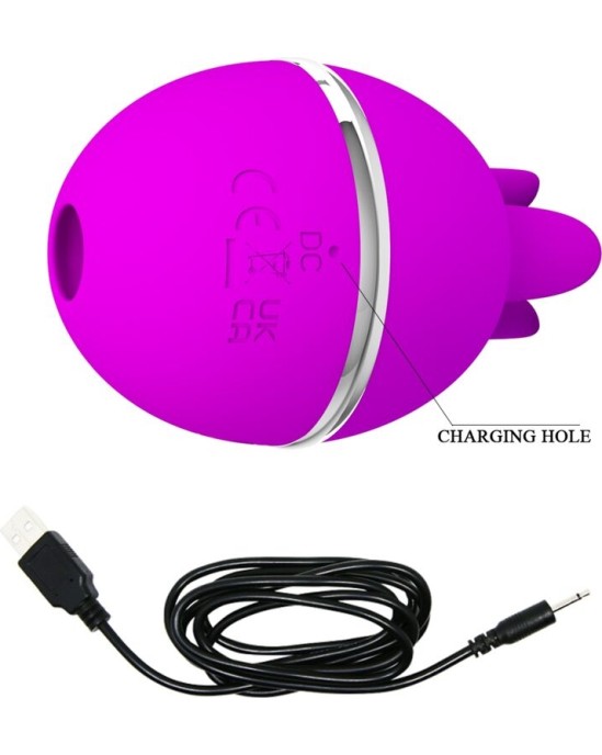 Pretty Love Flirtation PRETTY LOVE - GEMINI BALL PURPURA APAĻA SILIKONA VIBRATORS