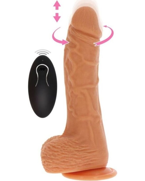 Get Real UZ AUGŠU&UZ LEJU ROTĒJOŠA VIBR DILDO ĀDA