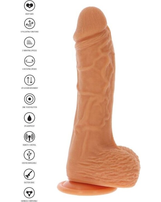 Get Real UZ AUGŠU&UZ LEJU ROTĒJOŠA VIBR DILDO ĀDA